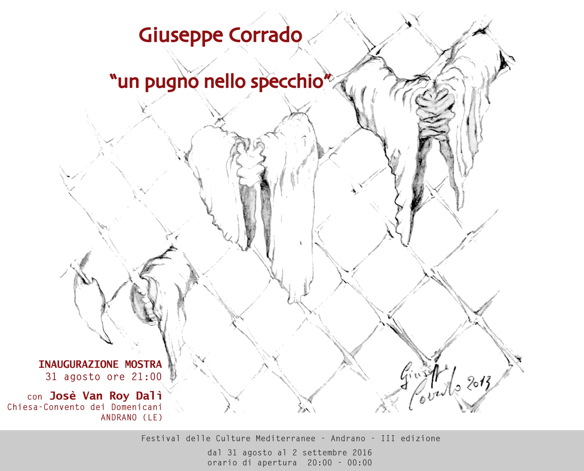 giuseppe corrado - mostra -un pugno nello specchio